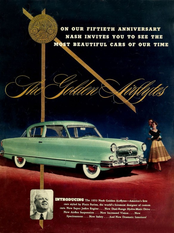 Ad for the 1952 Nash Airflyte models. (Credit: oldcarbrochures.org website)